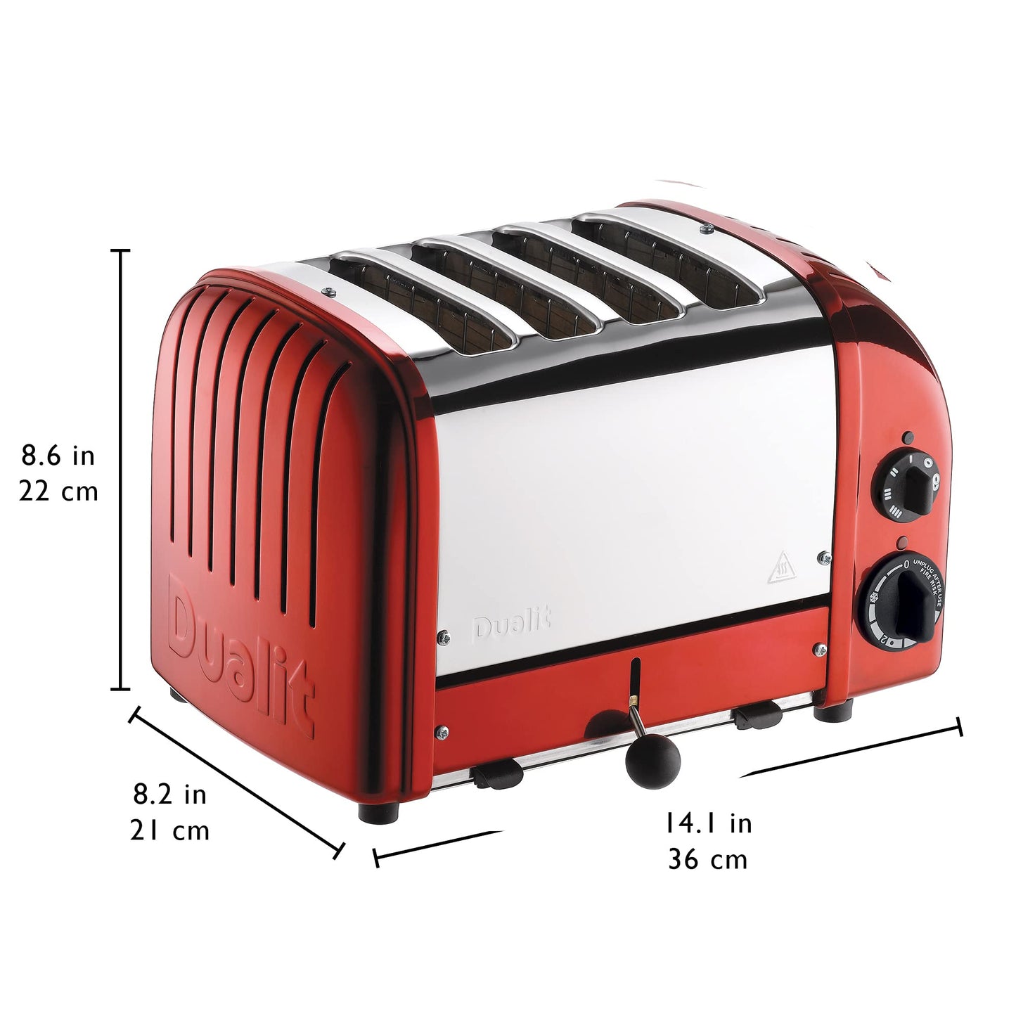 Dualit 4 Slice Classic Toaster, Apple Candy Red