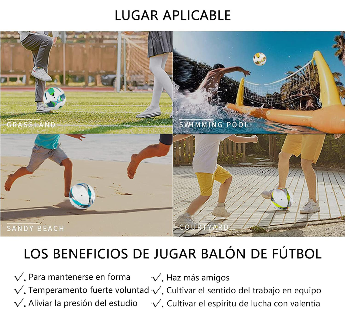 Balón de Fútbol WEGO Blanco Classic Profesional No. 5