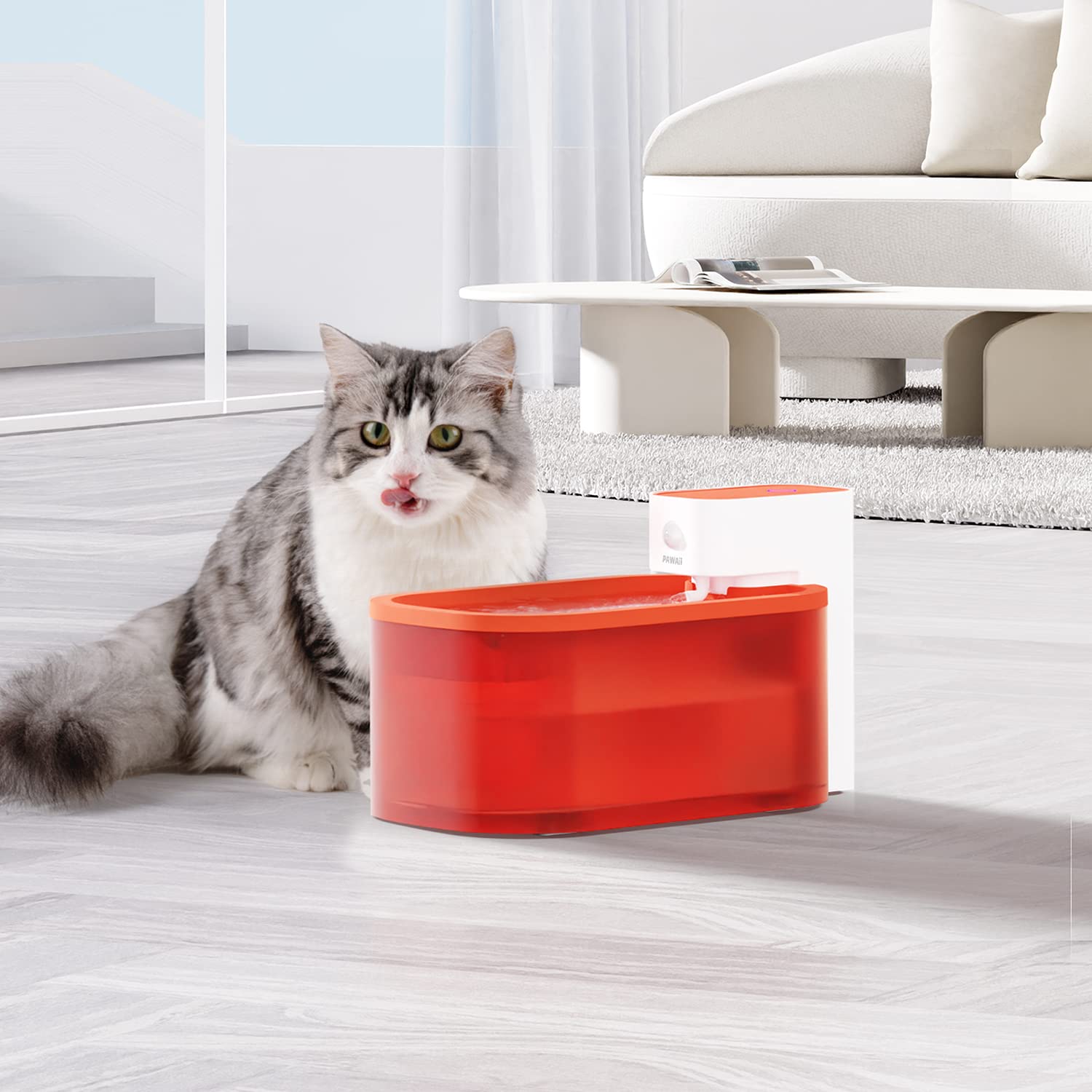 Filtros Pawaii Inalámbricos para Fuente de Agua para Gatos 66 Onzas NSF Paquete de 6