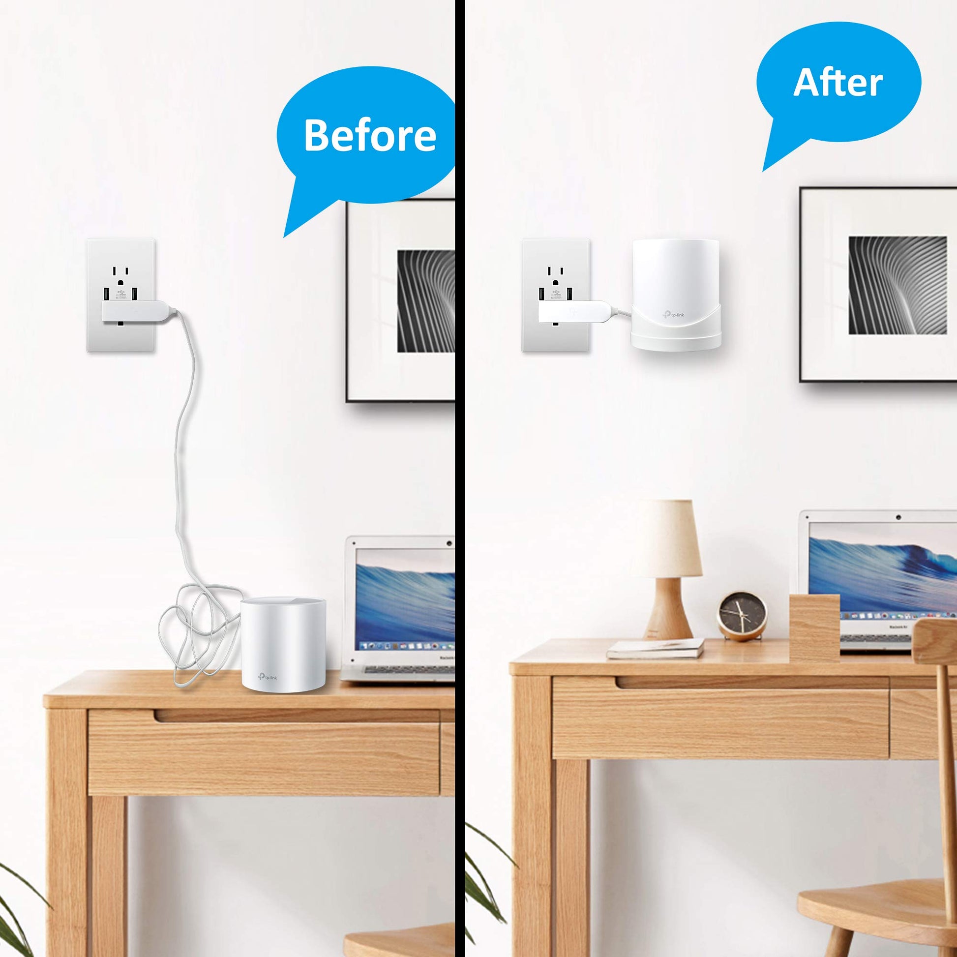 PETIMETI Soporte de Pared para Sistema WiFi de Malla TP-Link Deco X20, Deco X60 (Paquete de 3)