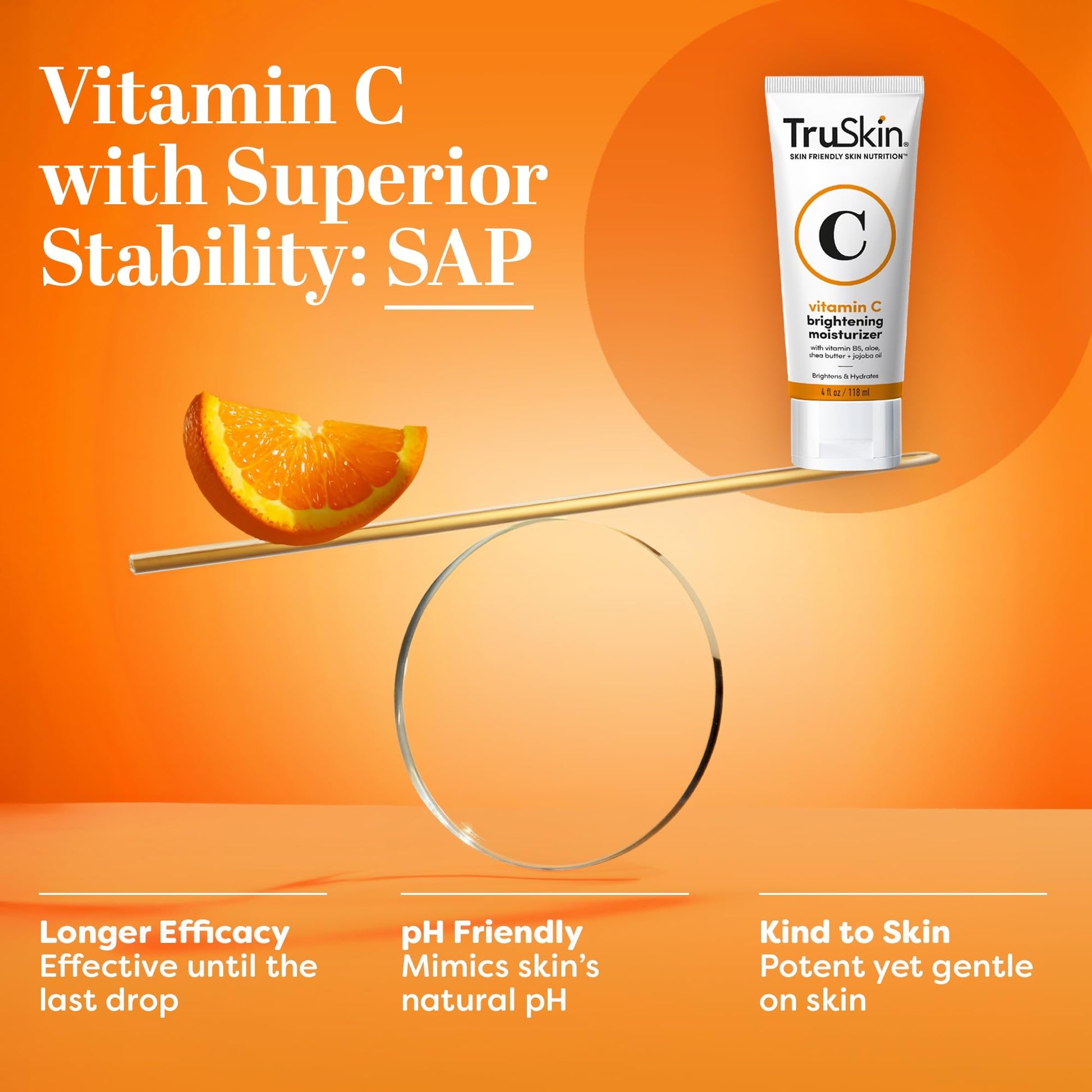 BEST Vitamin C Moisturizer Cream for Face - [BIG 4-OZ] - For Wrinkles, Age Spots, Skin Tone, Firming, and Dark Circles. 4oz