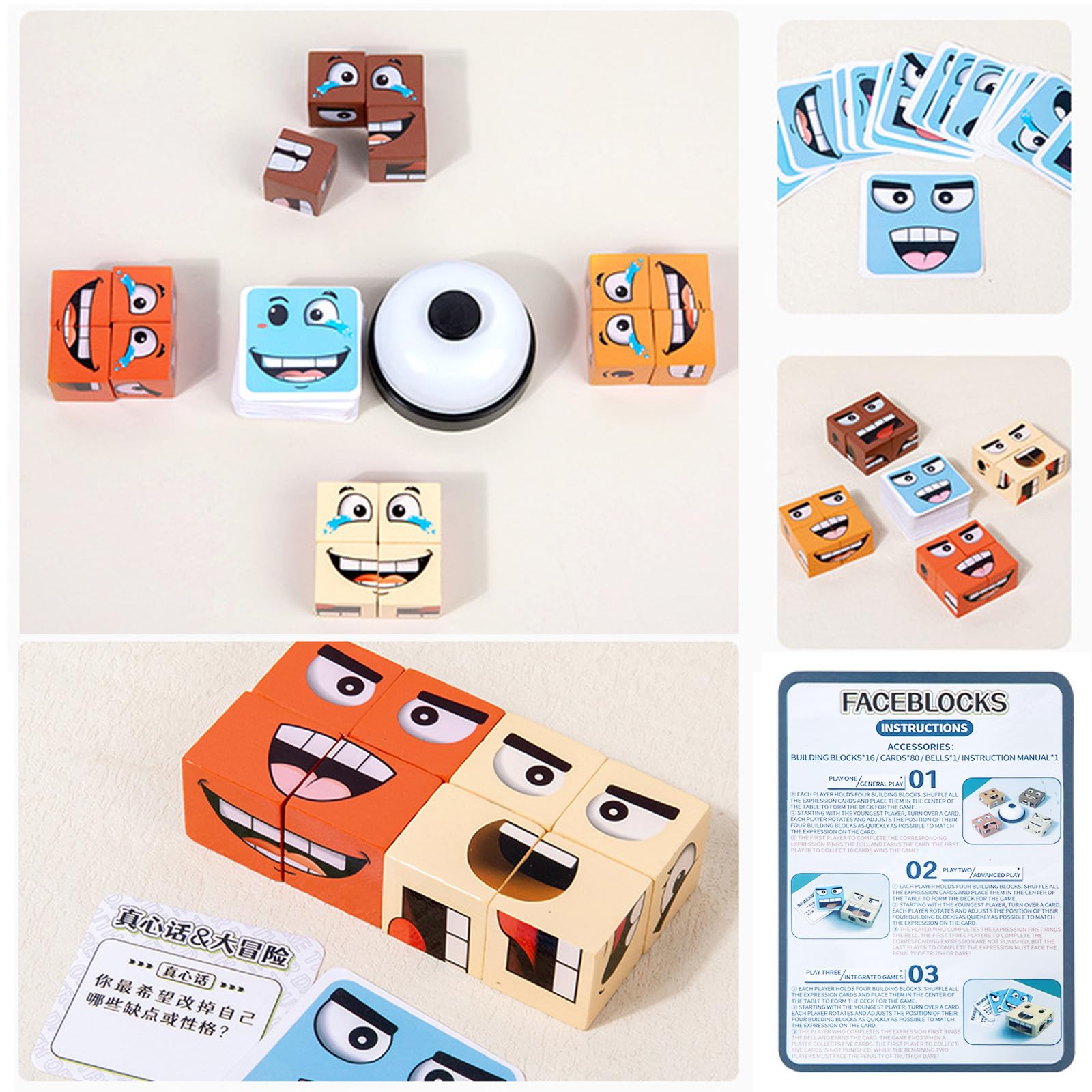 IRUEJFSR-Juegos de Mesa Familiares, 80 Combinaciones de Expresiones con Verdad o Reto, Adecuado para reuniones y interacciones familias, Amigos y niños