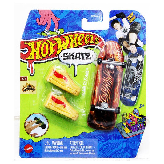 Hot Wheels Skate Vehículo de Juguete Patineta Claim TO Flame™ con Tenis para niños de 5 años en adelante