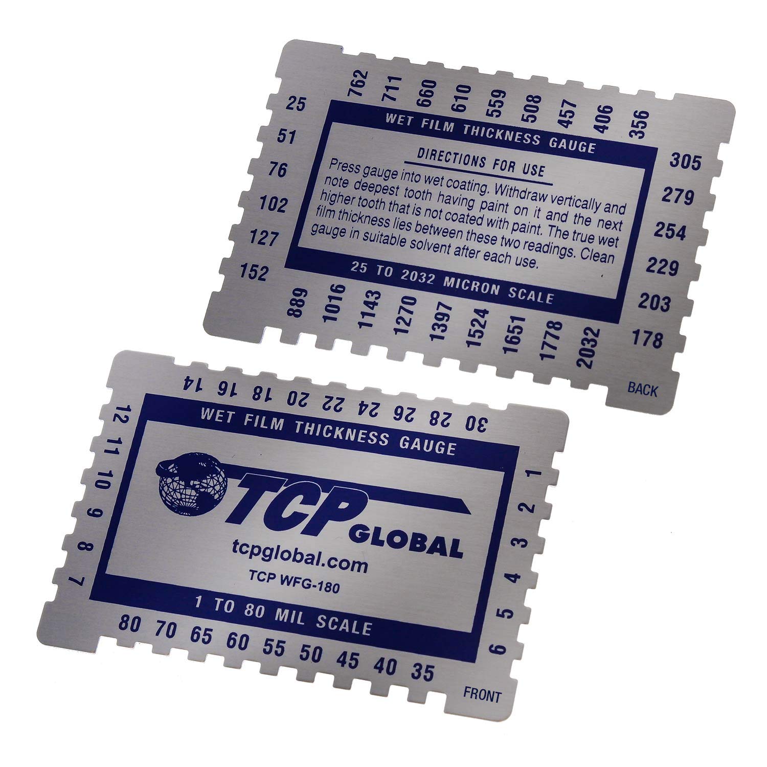 Peine Medidor de Espesor TCP Global 1-80 mm para Pinturas y Resinas