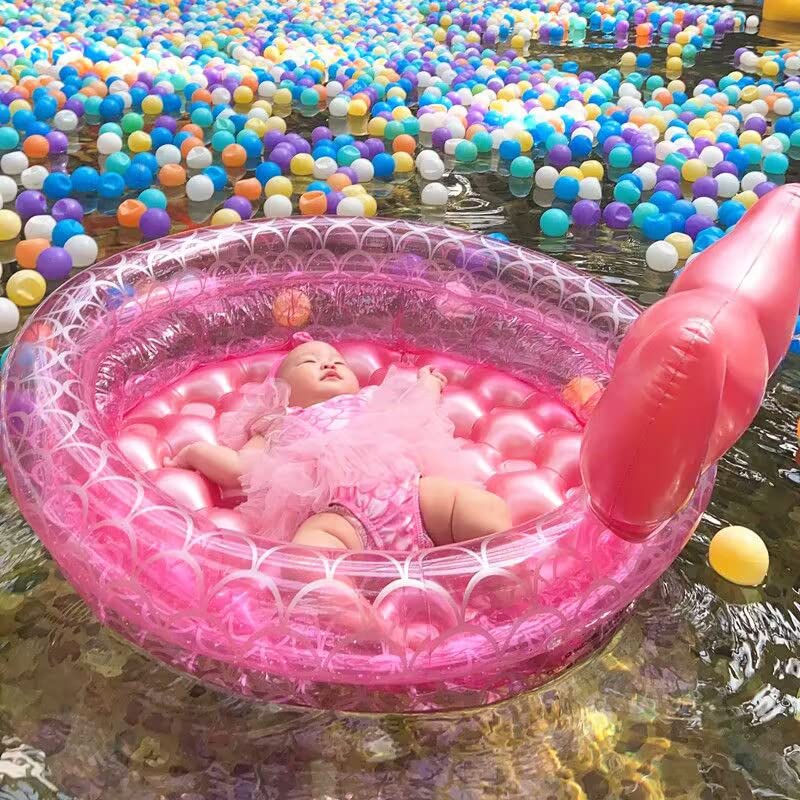 Piscina Inflable Sirena Redonda Diversión en Interior y Exterior para Niños