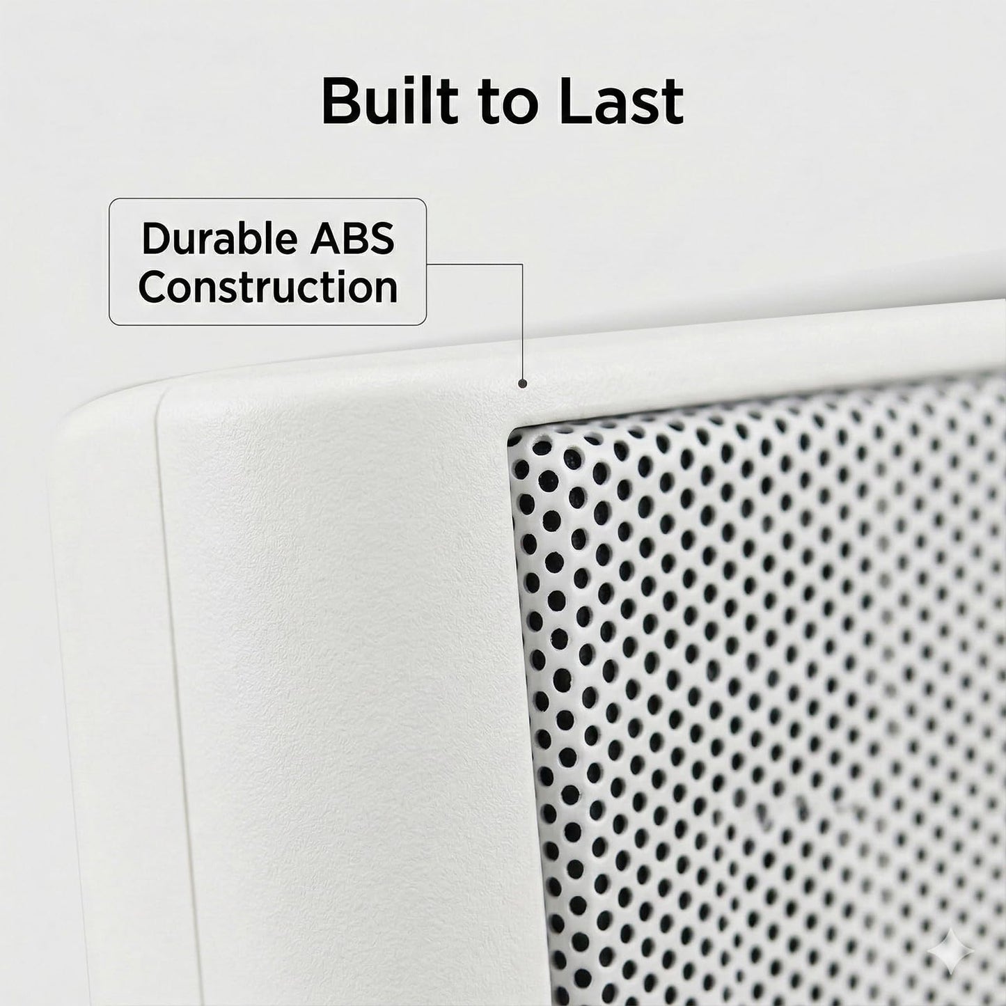 STUDIOFINIX - Altavoces ultradelgados de montaje en pared de 5.25 pulgadas y 240 W, altavoces pasivos de cine en casa de 8 ohmios para recámara, cocina, sala de estar, blanco (par)
