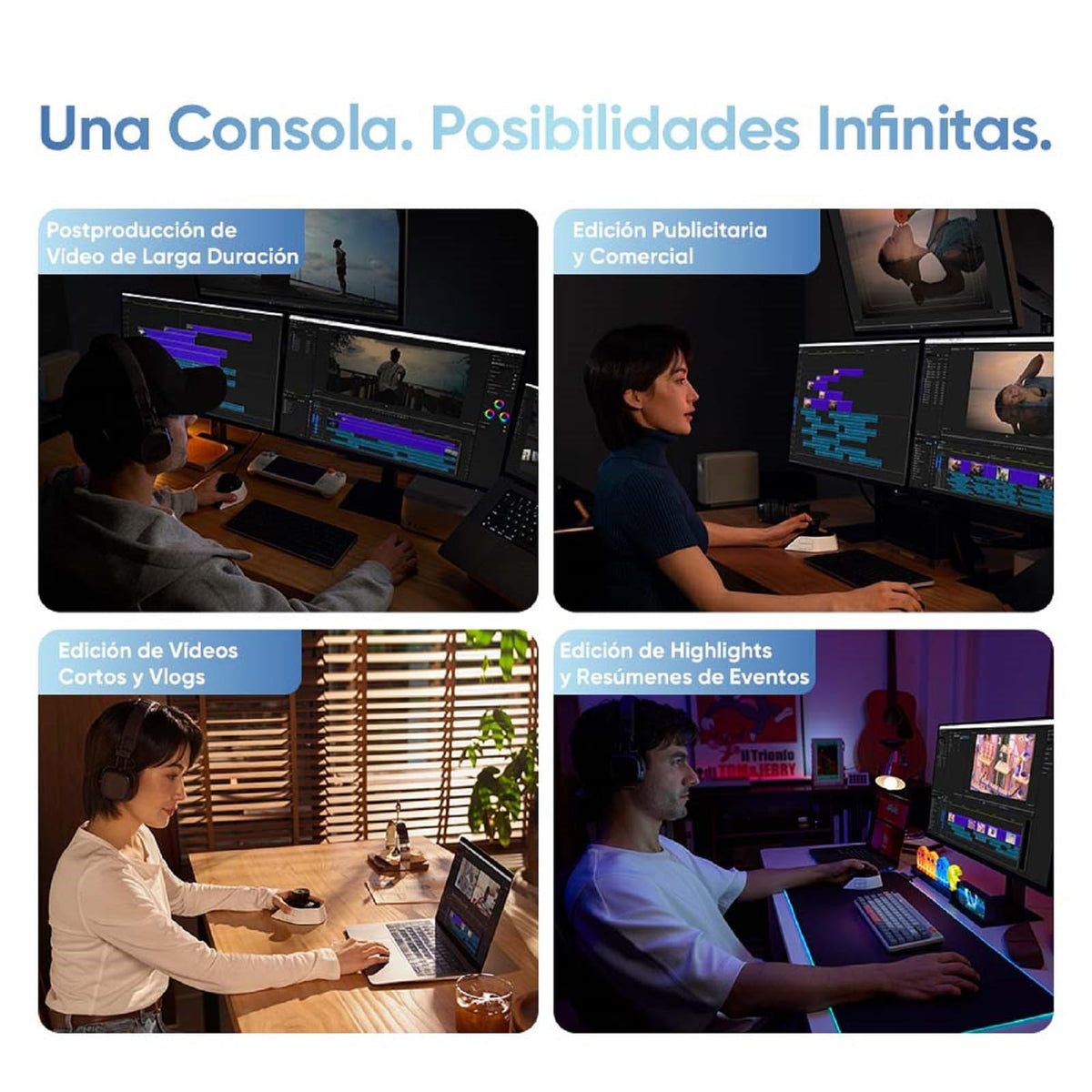 Consola de Edición XPPen Pilot Pro Gris con Joystick y 3 Perillas