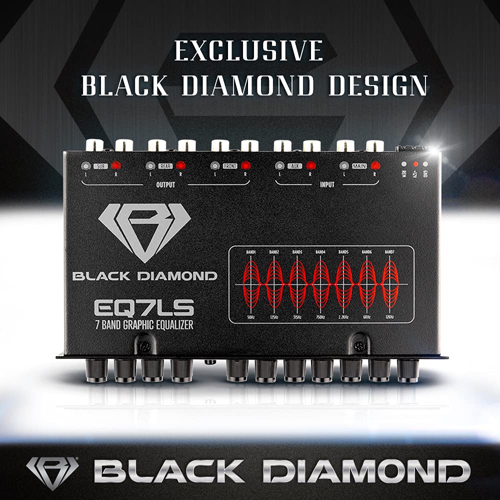 BLACK DIAMOND EQ7LS: Ecualizador gráfico de 7 Bandas con sección de Control de subwoofer