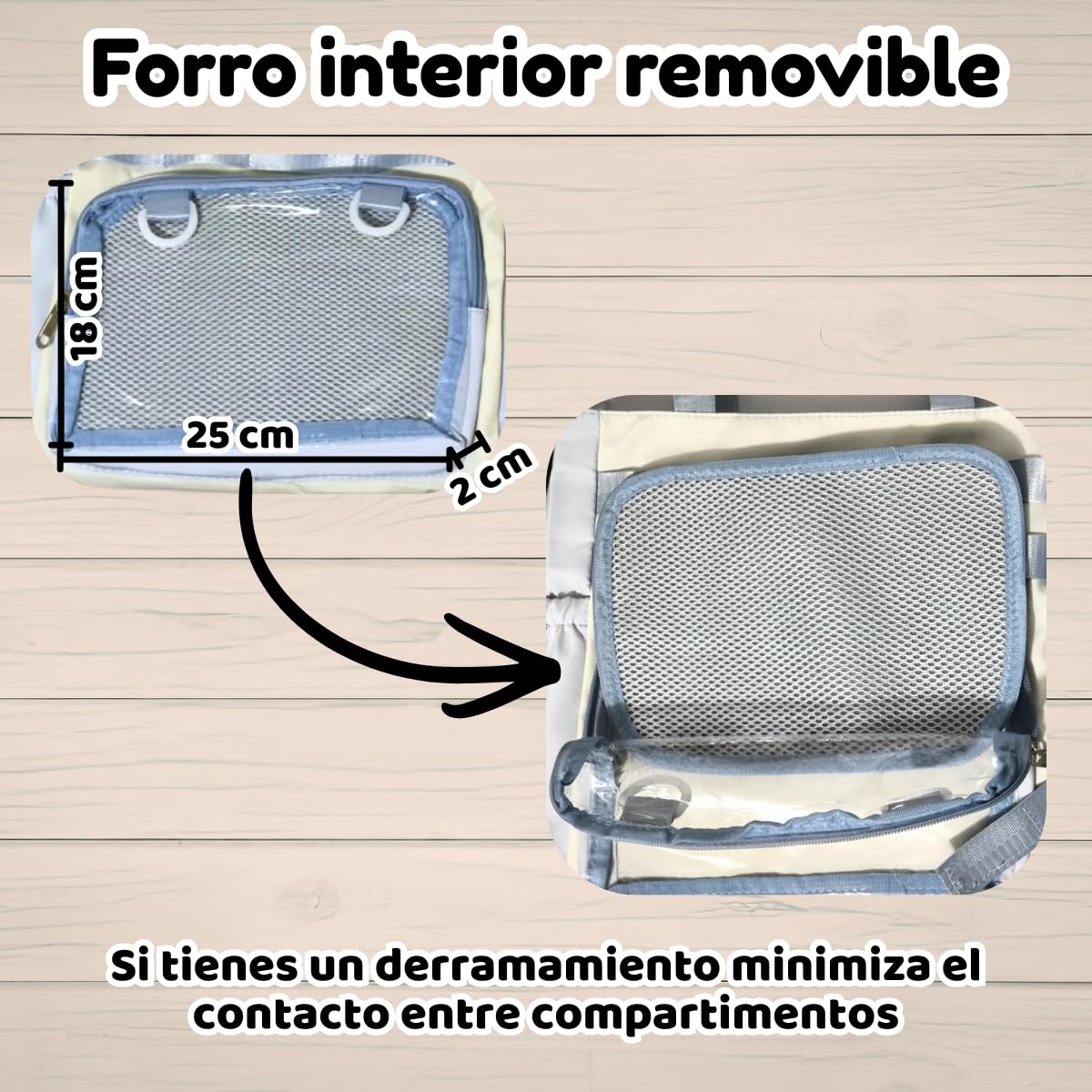Mochila Pañalera Moderna Multifuncional de Nylon con Ventanas Transparentes, Bolsa Organizadora Urbana Ligera y Compacta para Bebé, Bolsas laterales, Bolsita y Asa Removibles (Negro)