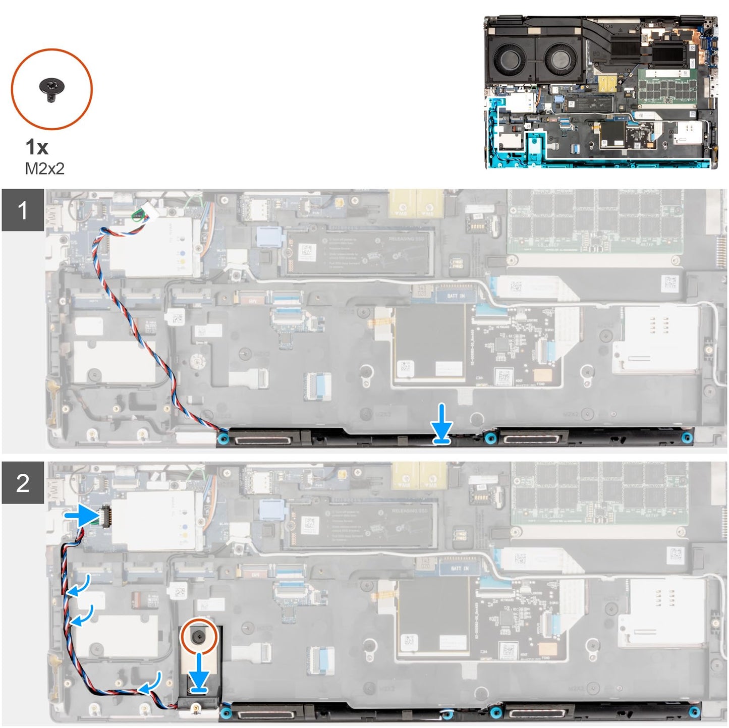 Deal4GO JX1CJ 0JX1CJ PK230015600 Reemplazo de altavoz interno para Dell Precision 7770 M7770