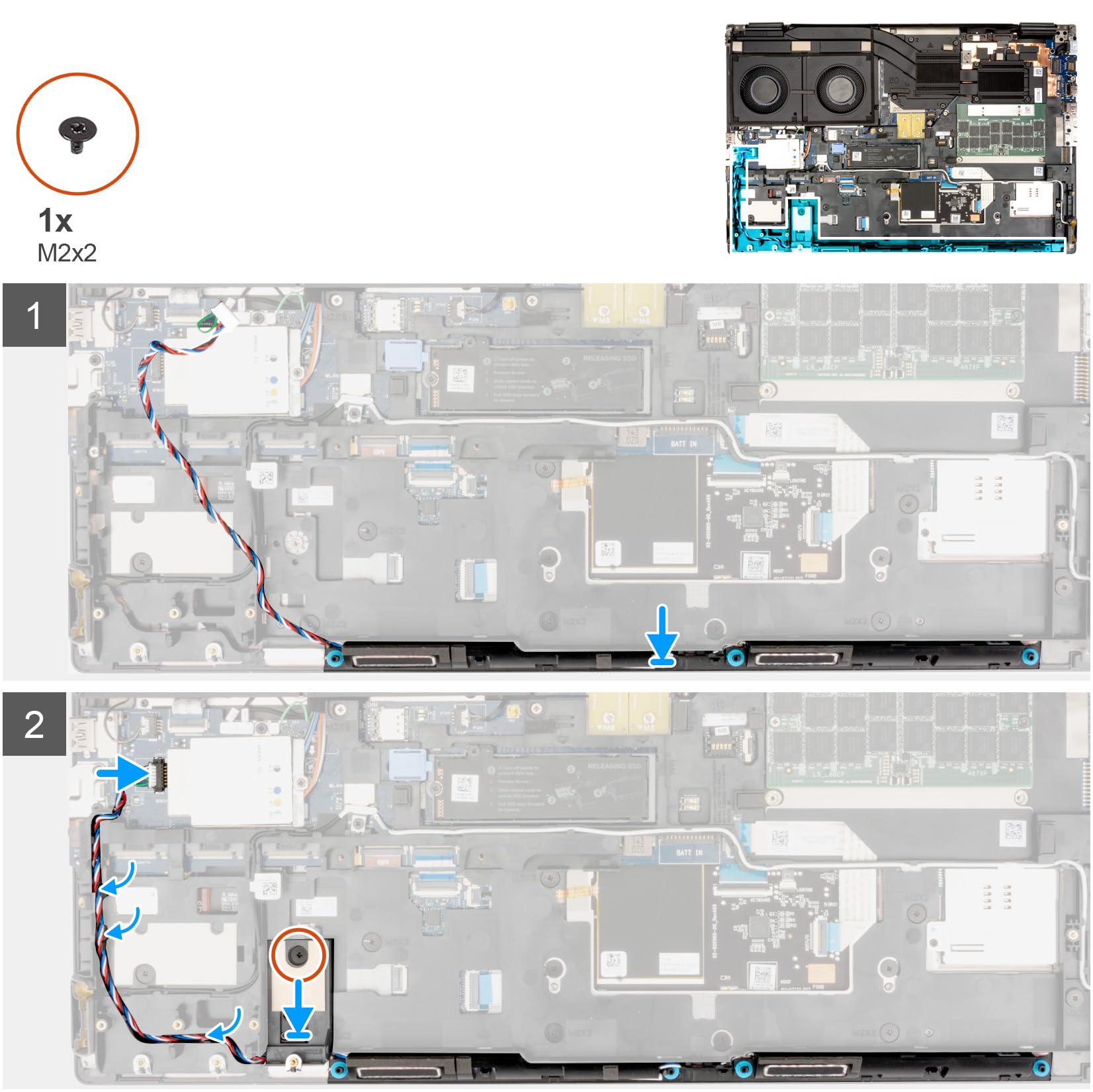 Deal4GO JX1CJ 0JX1CJ PK230015600 Reemplazo de altavoz interno para Dell Precision 7770 M7770