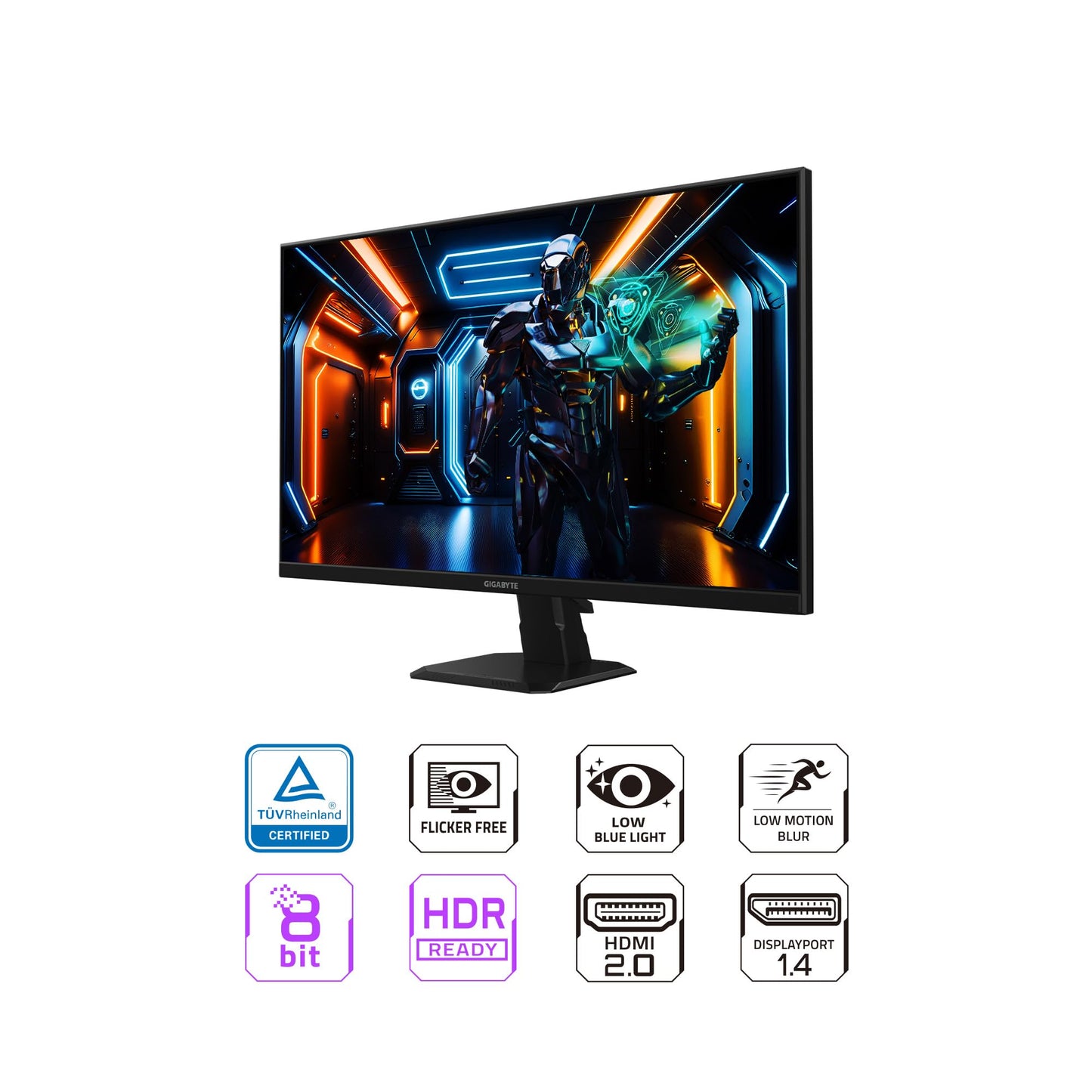 GIGABYTE Monitor GS27FA LED 27 Pulgadas, 1920x1080 Full HD, 180Hz, 1ms, DP/HDMI, Negro