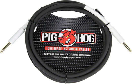 Cable de Guitarra Pig Hog PH3 Alto Rendimiento 8mm 1/4 Pulgadas 3 Pies Instrumento