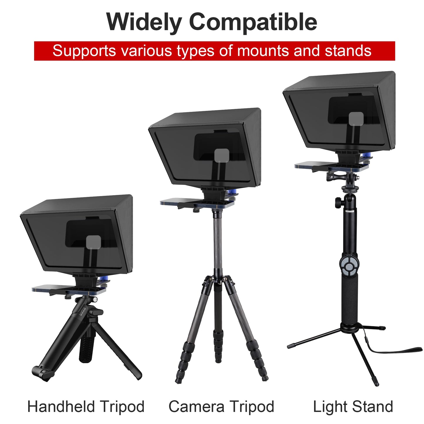 Glazon Teleprompter de 9.3 pulgadas para teléfono y cámara, con aplicación y control remoto