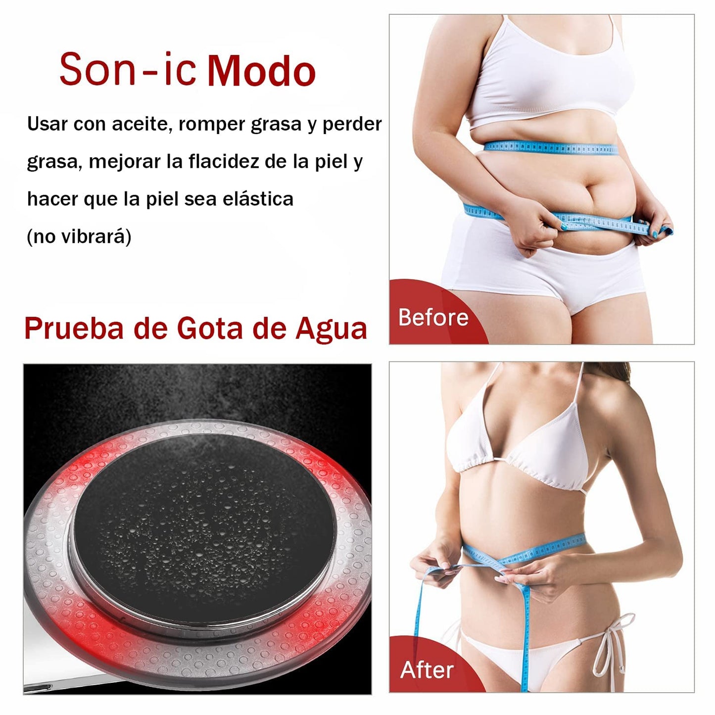 Yostyle Masajeador de Celulitis 3 en 1, masajeador de Celulitis EMS para Cuerpo, Masajeador ultrasónico Multifuncional para Brazos, Abdomen, Facial, Cintura, Piernas y Espalda