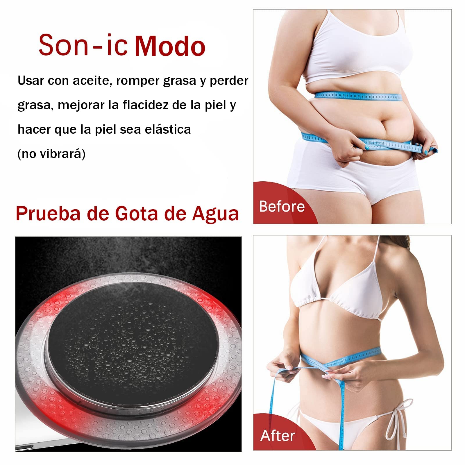 Yostyle Masajeador de Celulitis 3 en 1, masajeador de Celulitis EMS para Cuerpo, Masajeador ultrasónico Multifuncional para Brazos, Abdomen, Facial, Cintura, Piernas y Espalda