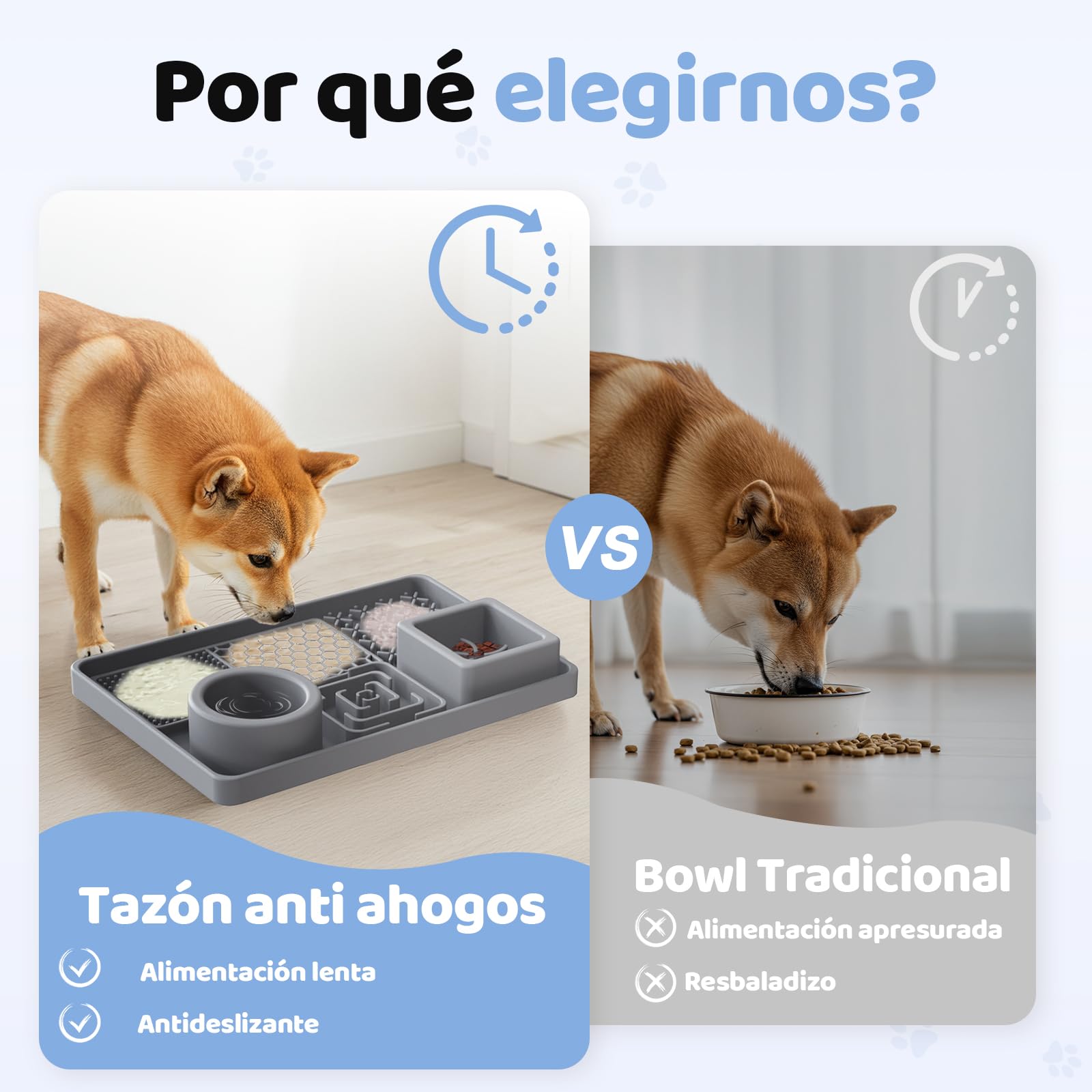 Alfombrilla para Lamer Perros 6 en 1 con Cuenco de Agua para Reducir Ansiedad en Baño y Entrenamiento