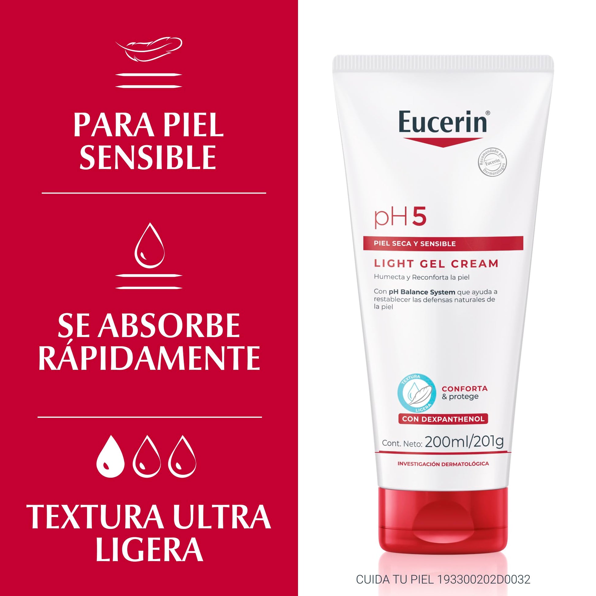 Eucerin pH5 Light Crema Gel piel seca y sensible 200 ml
