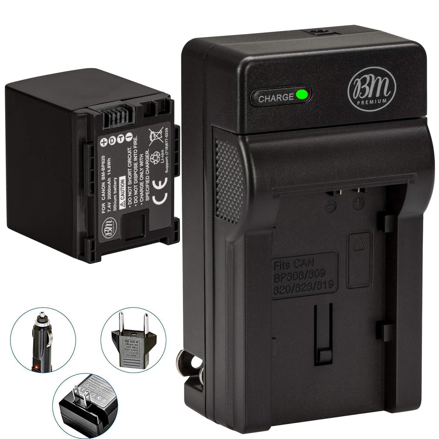 BM Premium BP-820 Battery and Charger for Canon VIXIA GX10, HF G20, HF G21, HFG30, HFG40, HFM30, HFM31, HFM32, HFM300, HFM301, HFM40, HFM41, HFM400, H