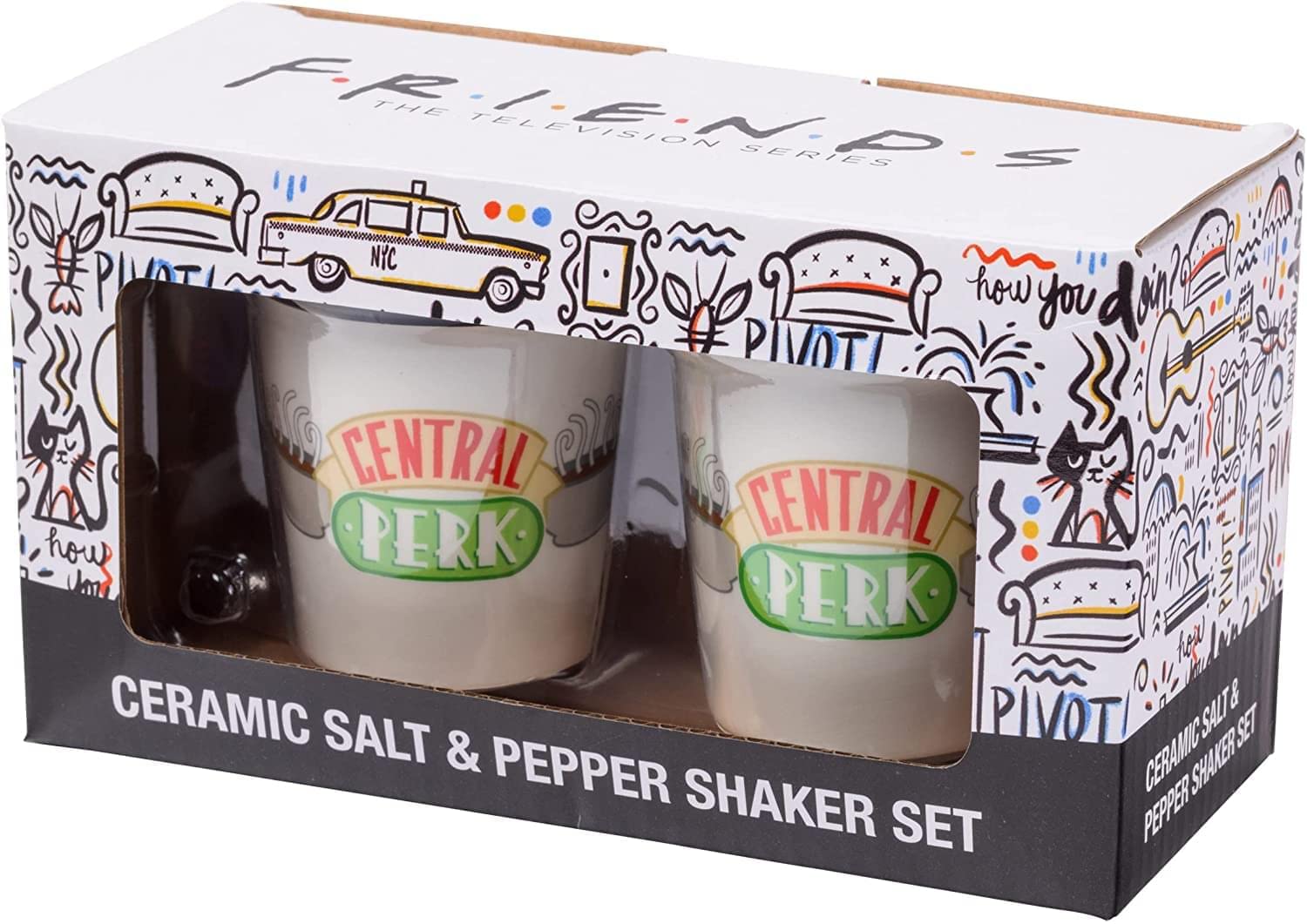 Salero y Pimienta de Cerámica Silver Buffalo Friends Central Perk To-Go