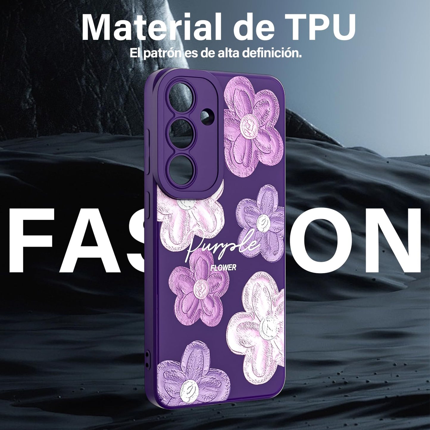 Threehao Funda para Samsung Galaxy S25, Ultra Delgado Flexible Suave TPU Silicona Carcasa con Moda Aesthetic Dibujos Flores, Antigolpes Anti-arañazos Protectora Case para Samsung S25