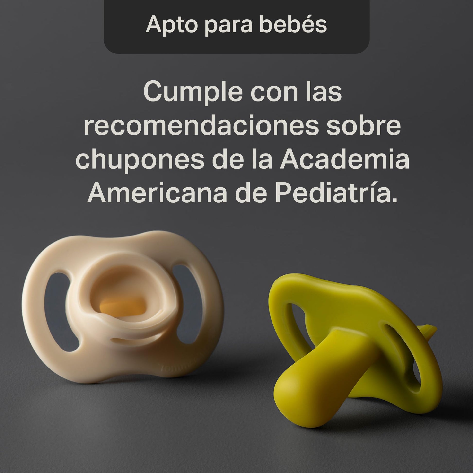 Chupetes Tommee Tippee Ultra-light Glow en la Noche Diseño de Una Pieza de Silicona para Bebé