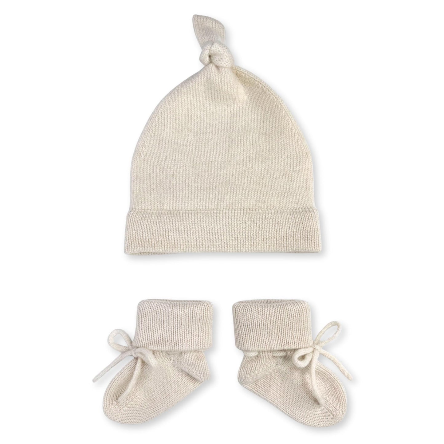 Jet&Bo BABY - Manta de bebé 100% cachemira, gorro y botines, juego de regalo de punto de lujo natural