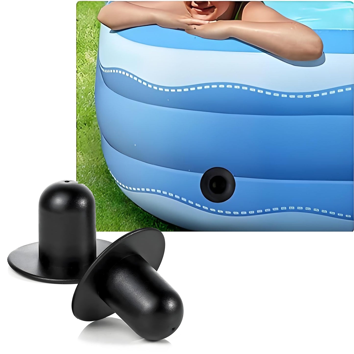 Juego de Tapones para Bomba de Piscina YOIASUGH Negro