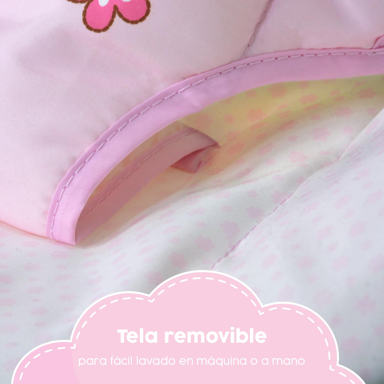 Little Monkey Silla Vibradora Mecedora para Bebe Barra con Juguetes Arnes de Seguridad de 3 Puntos Patas Antideslizantes Portatil Bouncer para Bebe en Etapa de Desarrollo Silla Mecedora con Vibracion