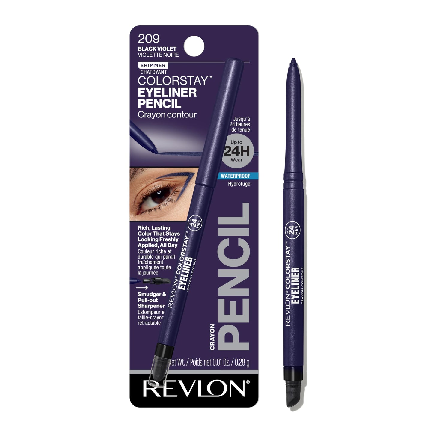 Revlon ColorStay Eyeliner Pencil, Black Violet