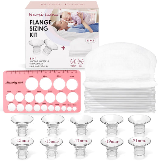 Kit de Inserción de Bridas Nursi Luna en Silicona con Inserciones de 13 a 21 mm y Accesorios para Mujer
