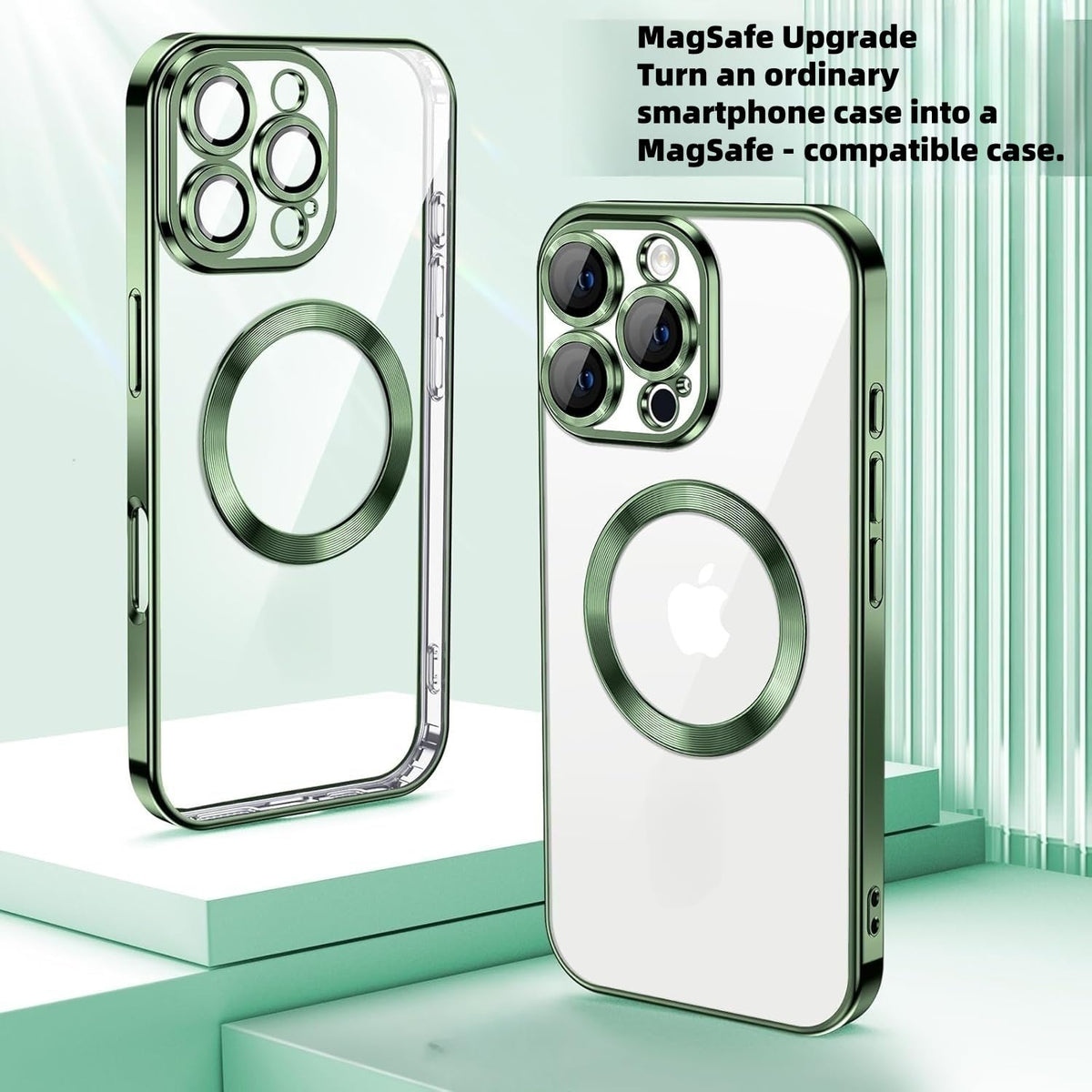 Anillos de Metal Universales Magsafe Multicolor Ultrafinos para Fundas y Carga Inalámbrica (2 Verdes + 2)