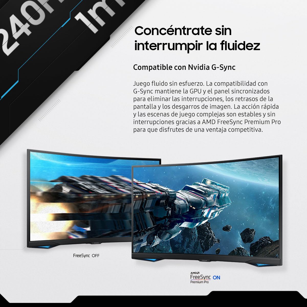 Monitor Samsung Odyssey G6 QHD 27 Pulgadas Gaming 240hz
