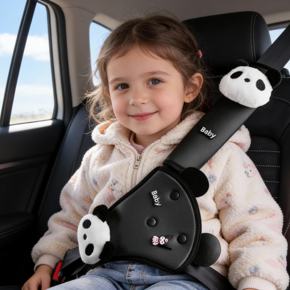 Funda para Cinturón de Seguridad Zigihos Panda para Niños y Niñas