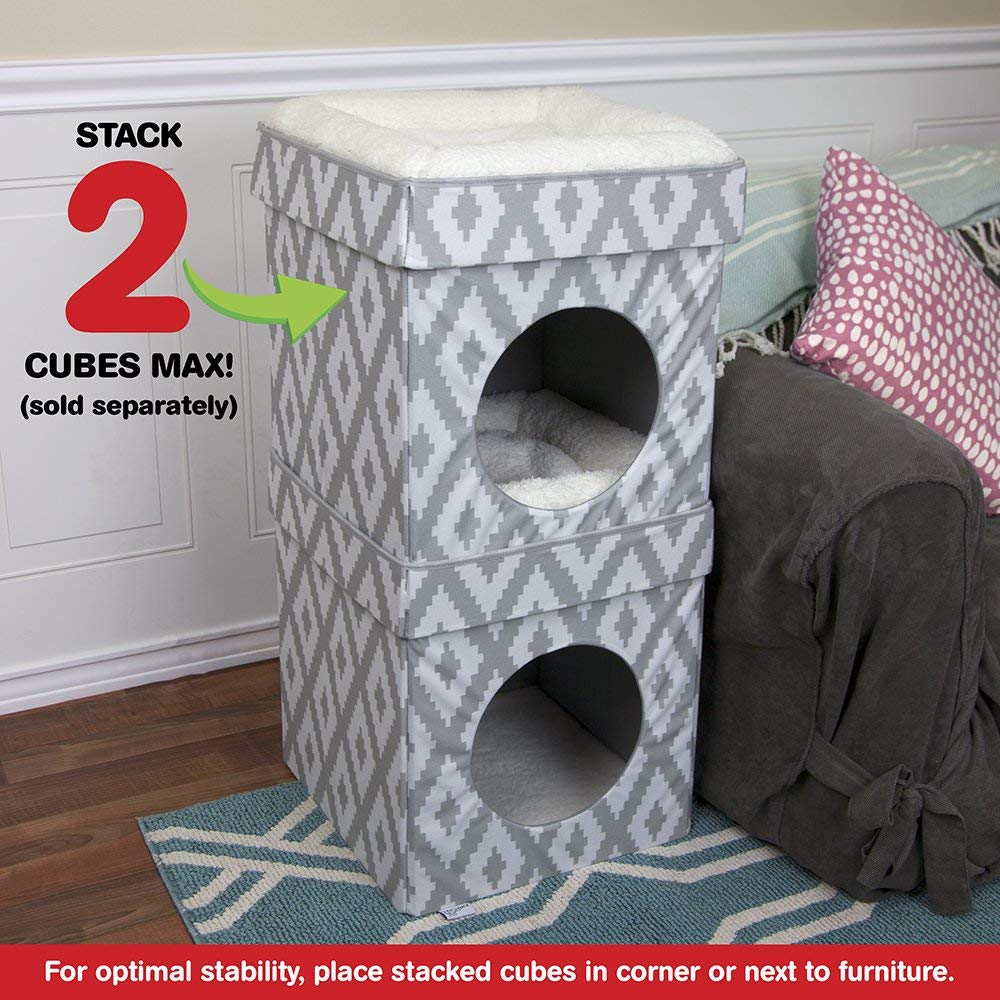 Kitty City Cama Grande para Gatos, Cubo apilable para Gatos, casa para Gatos o condominio para Gatos