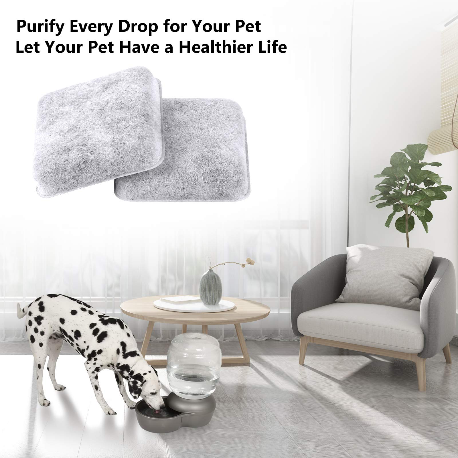 Filtro de Agua MyfatBOSS Compatible con Petmate Replendish Mason Automático para Gatos y Perros