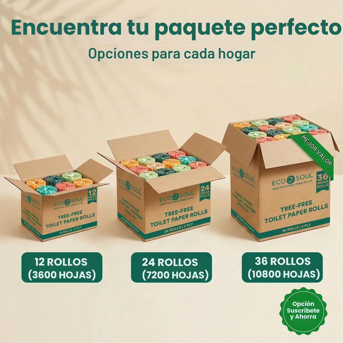 Papel Higiénico ECO SOUL Bambú 3 Capas Compostable y Certificado FSC