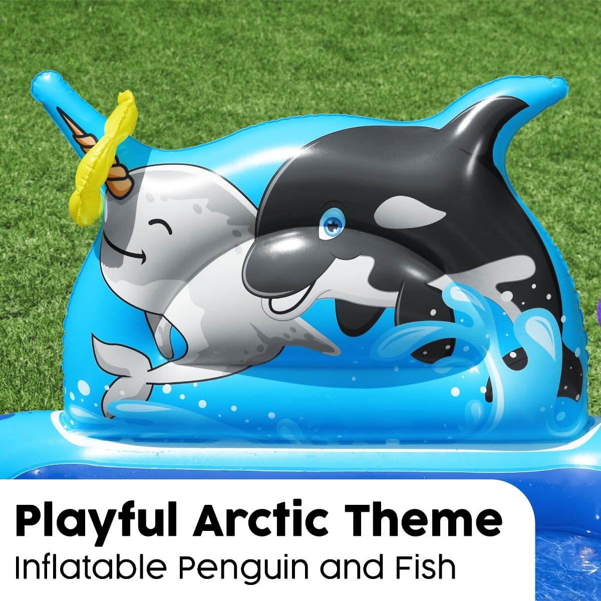 Bestway Polar Pals - Centro de juegos acuáticos (134 x 131 x 73 cm)