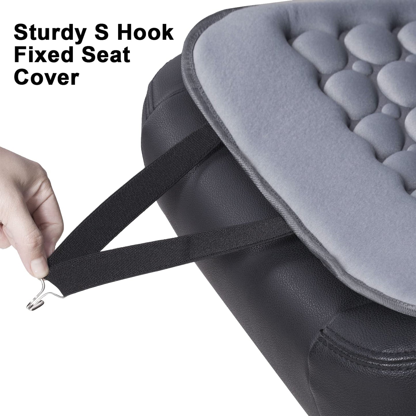 FREMONT AUTO - Funda para asiento de coche transpirable, fabricada con fibra de poliéster de alta calidad y cojín de burbujas con imán de masaje, ajustable para coches, camiones, camionetas, SUV