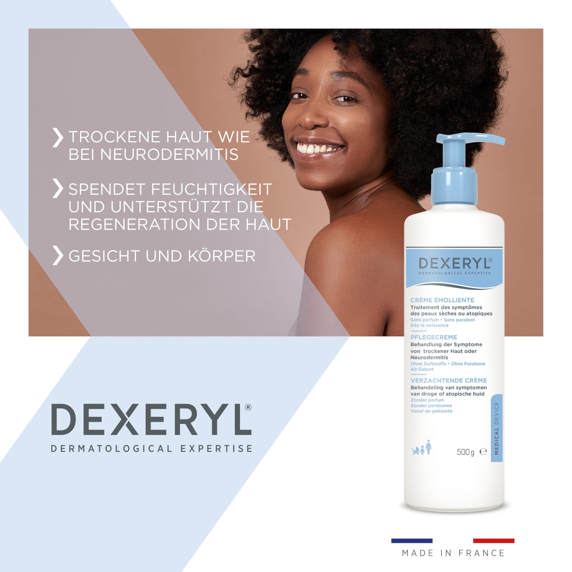Dexeryl Crema Emoliente seco 500g Piel