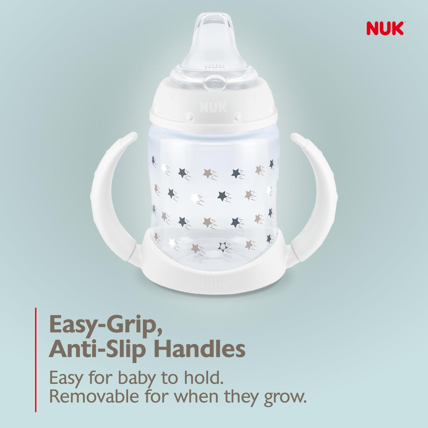 NUK - Taza para estudiantes de más de 6 meses, colección atemporal, exclusiva de Amazon, 5 onzas, paquete de 2 – sin BPA, a prueba de derrames