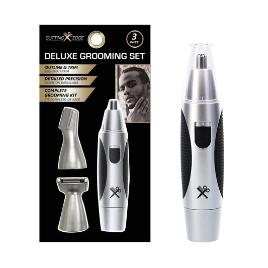 Set de Aseo Cutting Edge Negro con Recortadores de Precisión para Hombre