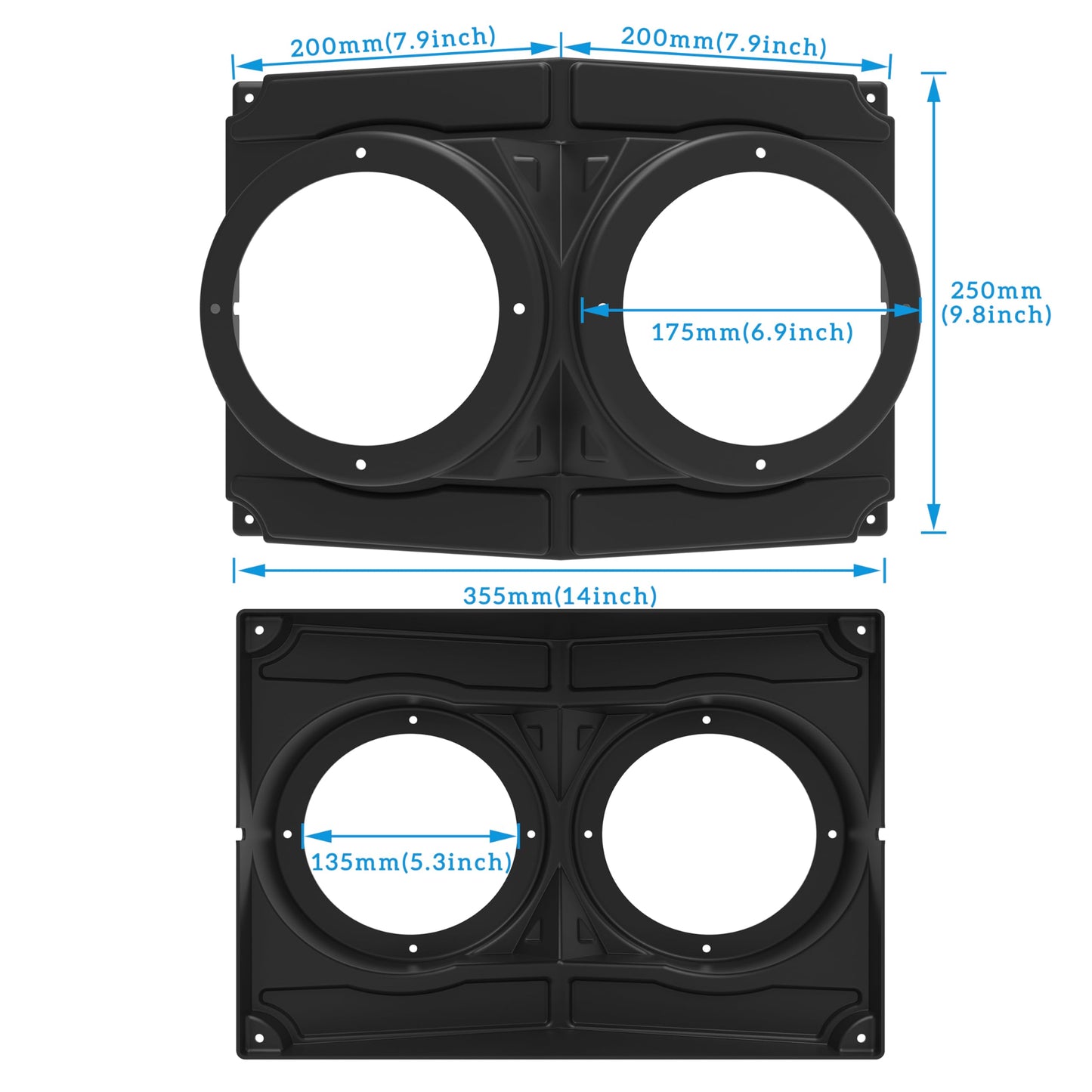 SAUTVS - Caja de altavoces UTV para RZR, impermeable universal de 6.5 pulgadas, caja de cápsulas de altavoz para Polaris RZR UTV Cart Accesorios (1 unidad)