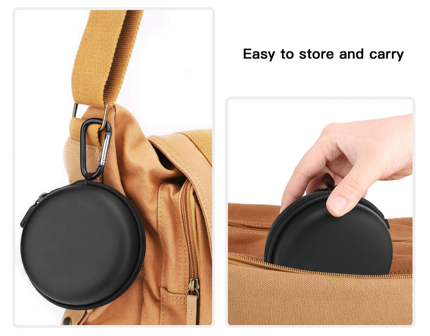 MoKo Storage Box Compatible Apple Watch Series 10/9/8/7/6/5/4/3/2/1/SE,Portable Protective Travel Bag Fit iWatch 38mm 40mm 41mm 42mm 44mm 45mm 46mm Airpods Pro/3/2/1 Charging Case Station Dock,Black