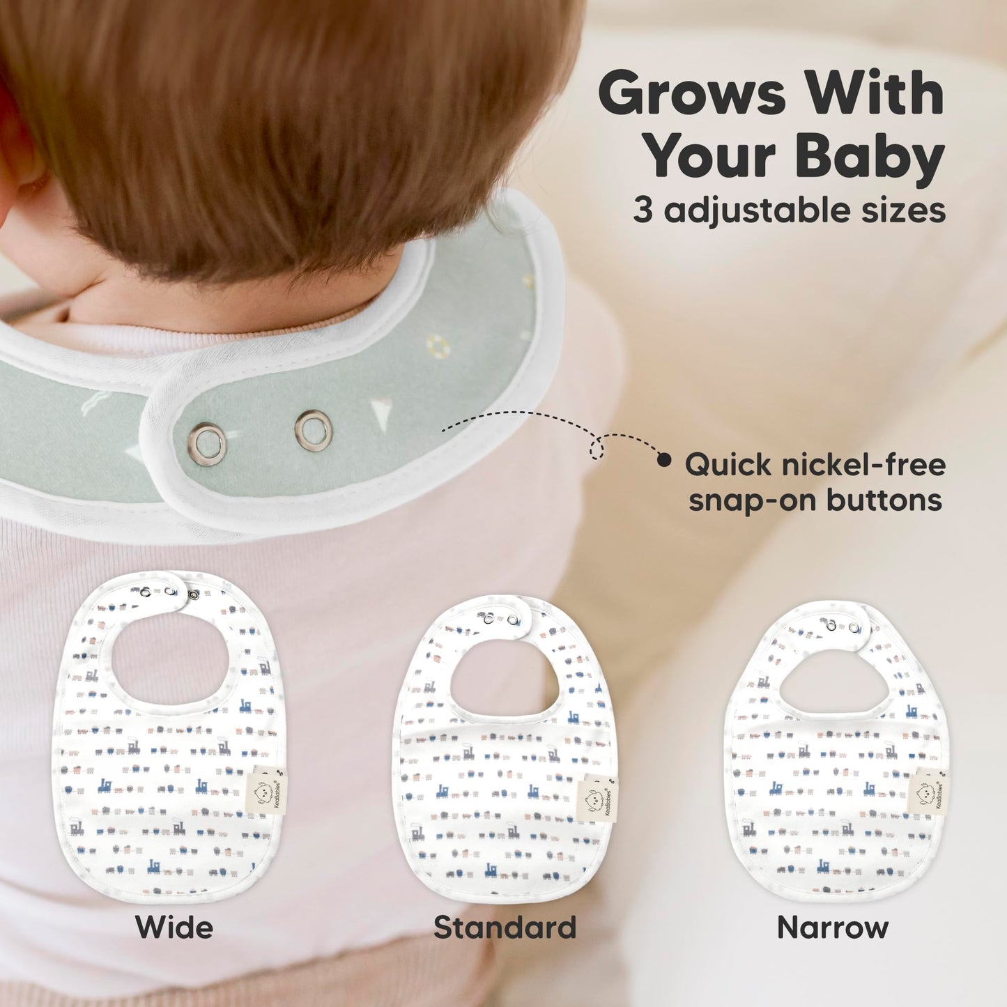 Paquete de 8 baberos orgánicos para bebés para niñas y niños, baberos de dentición para niños y niñas, baberos recién nacidos para bebés y niños (vasos)