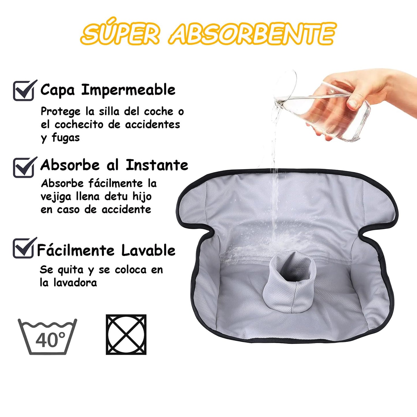 Cubre Asientos para Auto Universal, Protector de Asiento de Coche para Bebé, Funda Asientos para Auto, Antideslizante y Impermeable, Protector Asientos para Autos Perro para SUV, Sedán, Camión