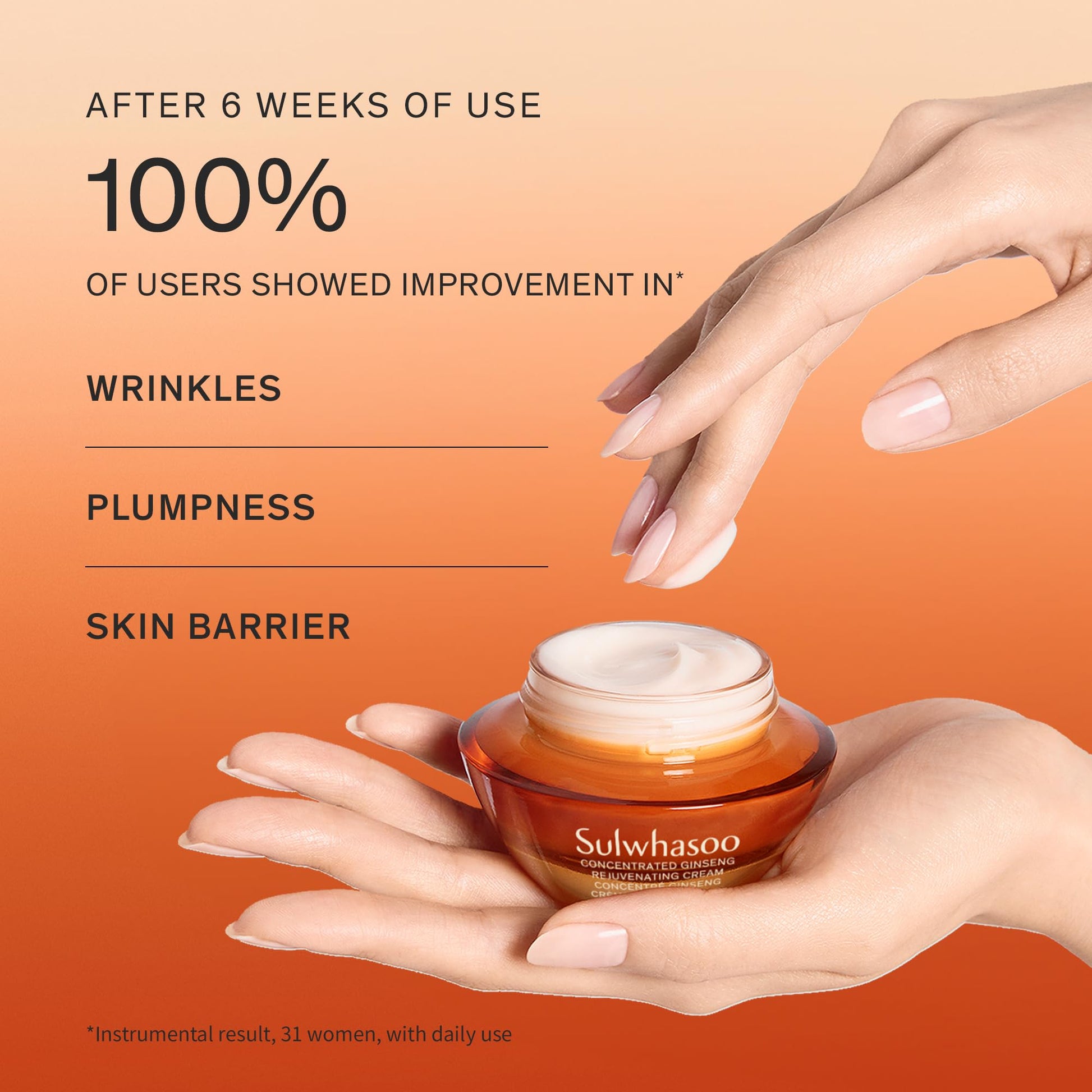 Sulwhasoo Concentrated Ginseng Renewing Cream: Travel Sized Cream to Hydrate, Visibly Firm, and Visibly Soften Lines & Wrinkles, 0.33 fl. oz.