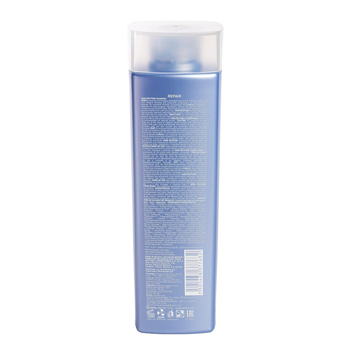 TEC ITALY Omni Restore Shampoo Protección Color y Cuidado Cabello 300 ml