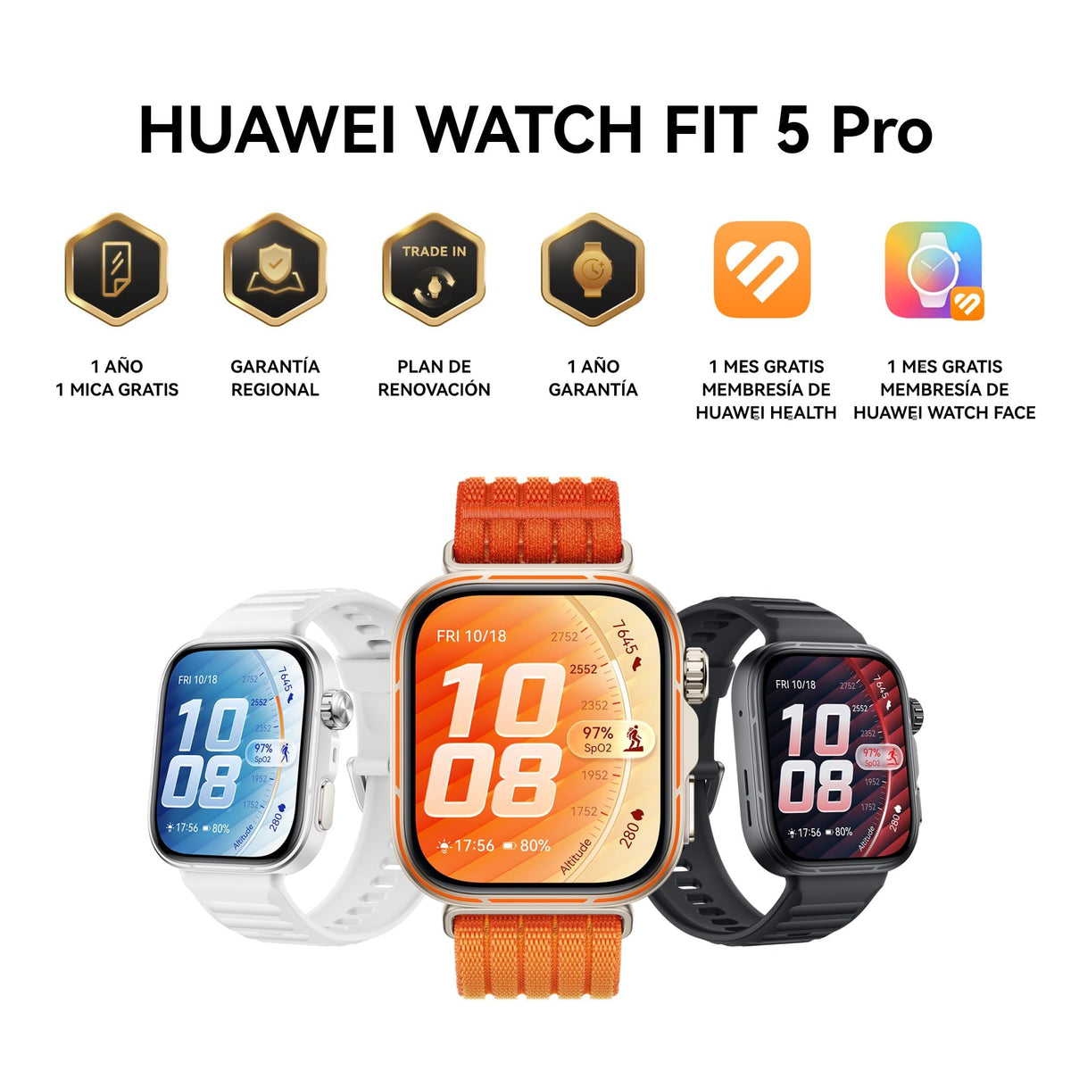 Smartwatch HUAWEI Watch FIT 5 Pro Blanco con GPS y ECG