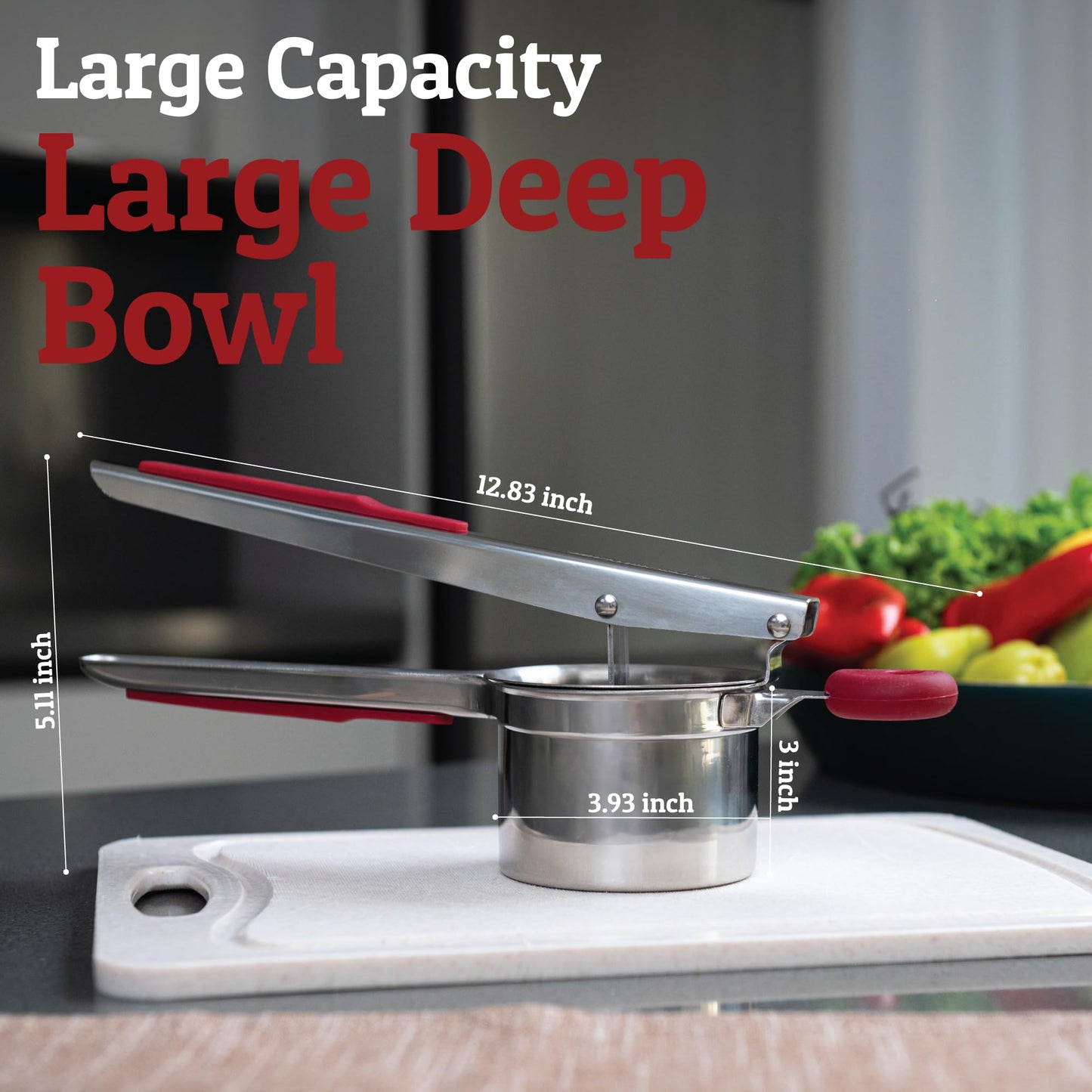 Rallador de Patatas Priority Chef Rojo 3 Disco